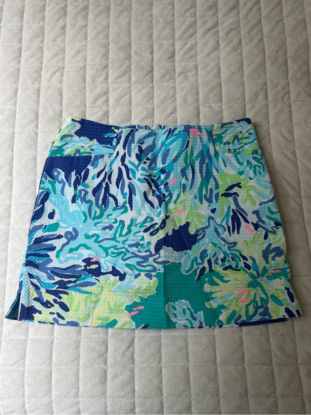 Lilly Pulitzer Aqua Blue Multi Floral Skort